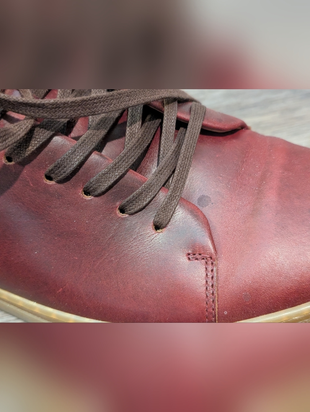 Goral and Son Low Top Leather Sneaker Burgandy-Brown Color - May Run Small - Picture 13 of 16